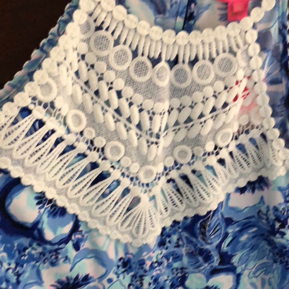 Lilly Pulitzer pearl dress costal blue